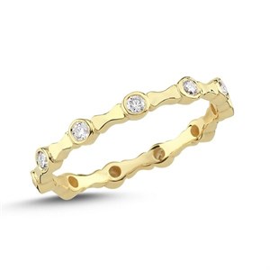 NURAN - Noelle Ring in 14kt. Gold m. 11 Brillanten (0,21ct. W/SI)